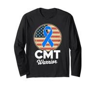 Nastro di sensibilizzazione sulla malattia di Charcot-Marie-Tooth CMT Warrior Maglia a Manica