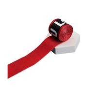 Nastro di seta 1/2/5 iarde 38 mm nastro stampato multicolore modello alfanumerico cinghie zaino cucito cintura borsa fai da te alla moda nastri jacquard per Decorazione(Red,5yards)