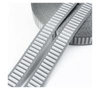 Nastro di seta 10M 15/20mm Nylon Stripe Webbing for Borsa Cinghia Bagaglio Nastro di Rilegatura Abbigliamento Fascia Pizzo Decorativo Cucito Accessori Bias per Decorazione(GrayWhite,15mm)