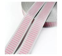 Nastro di seta 10M 15/20mm Nylon Stripe Webbing for Borsa Cinghia Bagaglio Nastro di Rilegatura Abbigliamento Fascia Pizzo Decorativo Cucito Accessori Bias per Decorazione(WhitePink,20mm)