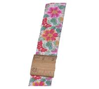 Nastro di seta 2,1 cm di larghezza 4 yards Rural Flower Cotton Ricamato Nastro Pizzo Indumento Cucito Patchwork Decorazione Accessori per Decorazione(WHITE)