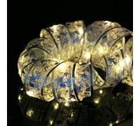 Nastro di Seta LED Stringa Luce 4M 40 Ottone Filo Albero Natale Decorazione