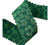 Nastro di seta Nastro con fiori e bordo ondulato, fai da te, fiocchi, accessori for capelli, materiali for realizzare lavori artigianali, nastro fatto a mano, 10 metri per Decorazione(Cyan,25MM)