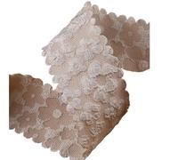 Nastro di seta Nastro con fiori e bordo ondulato, fai da te, fiocchi, accessori for capelli, materiali for realizzare lavori artigianali, nastro fatto a mano, 10 metri per Decorazione(Apricot,38MM)