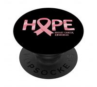 Nastro di speranza regalo per la sensibilizzazione sul cancro al seno PopSockets PopGrip Adesivo