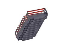 Nastro di stampa inchiostro compatibile, compatibile for Epson ERC30 ERC34 ERC38 Utilizzare for stampante TM-U220PD U230 U210A TM-U370 U300C M188B M188D(10 pcs Black and red)