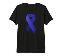 Nastro di Supporto Blu Cancro al Colon Maglietta Premium