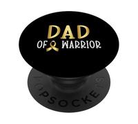 Nastro di supporto per la consapevolezza del cancro infantile "Dad of a Warrior" PopSockets PopGrip Adesivo