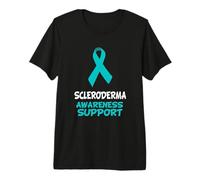 Nastro di Supporto per la consapevolezza dello Scleroderma, Colore Azzurro Maglietta Premium
