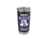 Nastro di supporto per nipote e famiglia guerriero per la consapevolezza del cancro allo stomaco Bicchiere termico in acciaio inox doppia parete