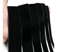 Nastro di velluto 5/10 iarde 6/10/15/25/32 mm fiore confezione fiocco fatto a mano fai da te decorazione natalizia abbigliamento accessori da cucito-Nero-10 mm 10 iarde