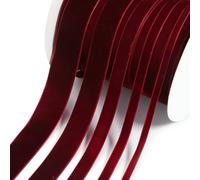 Nastro di velluto 5/10 iarde 6/10/15/25/32 mm fiore confezione fiocco fatto a mano fai da te decorazione natalizia abbigliamento accessori da cucito - Rosso vino - 6 mm 10 iarde