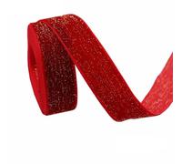 Nastro di Velluto, Nastro di Natale Rosso Brillante Nastri di Velluto di Capodanno 5 Iarde, Ghirlanda, Confezione, Ghirlande(20mm)