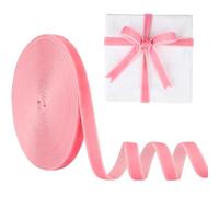 Nastro di velluto rosa da 10 mm, 9,1 m, nastro in velluto su un solo lato, perfetto per alberi di Natale, confezioni regalo, mazzi di fiori, decorazioni per matrimoni