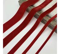 nastro di velluto, Set di nastri velluto rosso da 6 mm a 38 for confezioni natalizie fai te(10MM 5yards)
