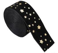 Nastro di velluto stampato in lamina d'oro, 4 cm di larghezza x 2 m di