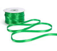 Nastro Doppio Raso 03mm X 100 Metri per Artigianato, Natale, Decorazioni, Adatto Per confezionare Regali, Feste di Compleanno, Matrimoni, Bomboniere (Verde Smeraldo)