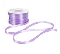 Nastro Doppio Raso 06mm X 100 Metri per Artigianato, Natale, Decorazioni, Adatto Per confezionare Regali, Feste di Compleanno, Matrimoni, Bomboniere (Lilla)