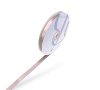 Nastro Doppio Raso 10mm X 50 Metri per Artigianato, Natale, Decorazioni, Adatto Per confezionare Regali, Feste di Compleanno, Matrimoni, Bomboniere (Cipria)