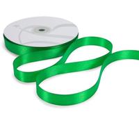 Nastro Doppio Raso 10mm X 50 Metri per Artigianato, Natale, Decorazioni, Adatto Per confezionare Regali, Feste di Compleanno, Matrimoni, Bomboniere (Verde Smeraldo)