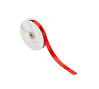 Nastro Doppio Raso 10mm X 50 Metri per Artigianato, Natale, Decorazioni, Adatto Per confezionare Regali, Feste di Compleanno, Matrimoni, Bomboniere (Rosso)