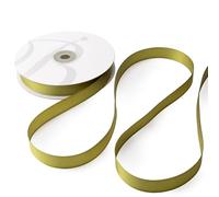 Nastro Doppio Raso 15mm X 50 Metri per Artigianato, Natale, Decorazioni, Adatto Per confezionare Regali, Feste di Compleanno, Matrimoni, Bomboniere (Verde Muschio)