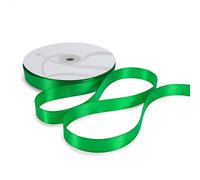 Nastro Doppio Raso 15mm X 50 Metri per Artigianato, Natale, Decorazioni, Adatto Per confezionare Regali, Feste di Compleanno, Matrimoni, Bomboniere (Verde Smeraldo)