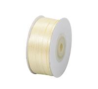 Nastro Doppio Raso, 3 mm x 100 Yards (91 Metri), Rotolo Satinato per Bomboniere,per Regali, Decorazioni, (Avorio)