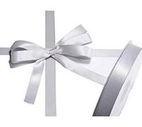 Nastro Doppio Raso ARGENTO 6 mm x 50 metri