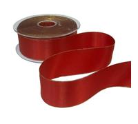 Nastro doppio RASO bordo LAME' 40 mm x 25 metri Colore 07 ROSSO 14XU
