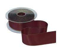 Nastro doppio RASO bordo LAME' 40 mm x 25 metri Colore 14 BORDEAUX 14XU