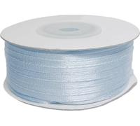 Nastro Doppio Raso Celeste 3 MM X 100 Metri