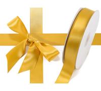 Nastro doppio raso color oro, mm 25 x 50 m, Decorazione per la Casa
