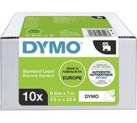 nastro per etichettatrici dymo d1 9 mm x 7 m nero/bianco - conf. 10 pezzi - 2093096
