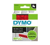 Dymo D1 45017, S0720570, 12mm x 7m, testo nera / sfondo rosso, nastro originale