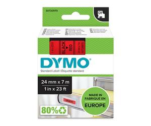 Nastro Dymo 53717 (S0720970) - Nero su rosso (24 mm x 24 mm)