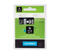 Dymo D1 Etichette Autoadesive per Stampanti LabelManager, Rotolo da 24 mm x 7 m, Stampa Bianco su Nero