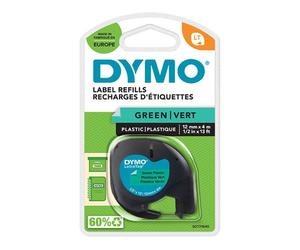 Nastro Dymo 91204 (S0721640) - Nero su verde (12 mm)