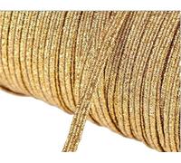 Nastro elastico da cucire, 200-100 iarde 6 mm colorato elastico alta larghezza linea corda for artigianato nastro pizzo rifinitura cucito fai da te-6 200 iarde-rosso(Gold,6mm 200yards)