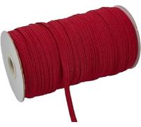 Nastro elastico da cucire, 200-100 iarde 6 mm colorato elastico alta larghezza linea corda for artigianato nastro pizzo rifinitura cucito fai da te-6 200 iarde-rosso(Wine Red,6mm 200yards)