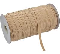 Nastro elastico da cucire, 200-100 iarde 6 mm colorato elastico alta larghezza linea corda for artigianato nastro pizzo rifinitura cucito fai da te-6 200 iarde-rosso(Khaki,6mm 100yards)
