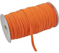 Nastro elastico da cucire, 200-100 iarde 6 mm colorato elastico alta larghezza linea corda for artigianato nastro pizzo rifinitura cucito fai da te-6 200 iarde-rosso(Orange,6mm 100yards)