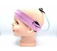 Nastro elastico in cotone fissaggio impianto cocleare (L, rosa chiaro)