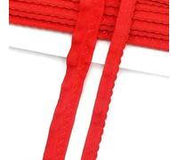 Nastro elastico in pizzo a doppio strato, 5/10/20 m, 11 mm, per reggiseno, biancheria intima, tracolla, nastro elastico in gomma, accessorio per cucito fai da te, rosso, 11 mm, 5 metri