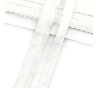 Nastro elastico in pizzo a doppio strato, 5/10/20 m, 11 mm, per reggiseno, biancheria intima, tracolla, nastro elastico in gomma, accessorio per cucito fai da te, bianco, 11 mm, 10 metri