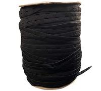 Nastro elastico largo 15 mm, elastico da 30 m per cinture, abbigliamento premaman, pantaloni, gonne, fai da te, lavoro a maglia e abbigliamento, resistente e regolabile, colore nero