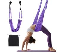 Nastro elastico per porta da yoga, in cotone di poliestere, viola, altalena per bambini, palestra, accessori da yoga, cintura da yoga, telaio della porta, per la casa, telaio della porta