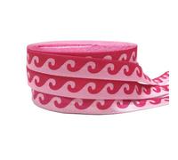 Nastro elastico pieghevole con stampa a onde marine, 4 colori, 15 mm, per accessori fai da te per copricapi, 10 iarde - P1354-15 mm 10 iarde