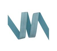 Nastro elastico pieghevole lucido blu navy da 5/8'' e 15 mm, per fascia per capelli, fascia per capelli, abito, fai da te, cucito - 311BlueMist - 50 iarde