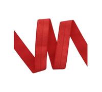 Nastro elastico pieghevole lucido rosa rosso arancione pesca da 5/8'', 15 mm, per accessori da cucito fai da te, forniture artigianali - 235PoppyRed - 100 iarde